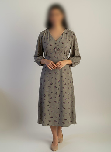 پیراهن بلند زنانه برند bonmarche کرپ گلدار سایز ۴۲/۴۴