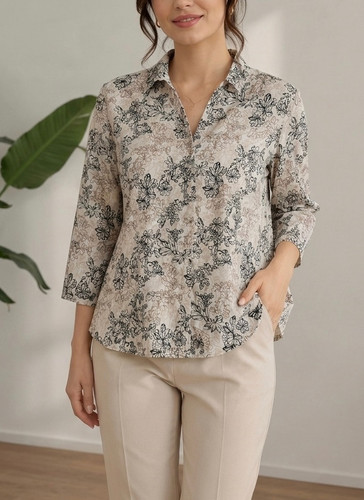 شومیز کتان نخ زنانه وارداتی croft & barrow