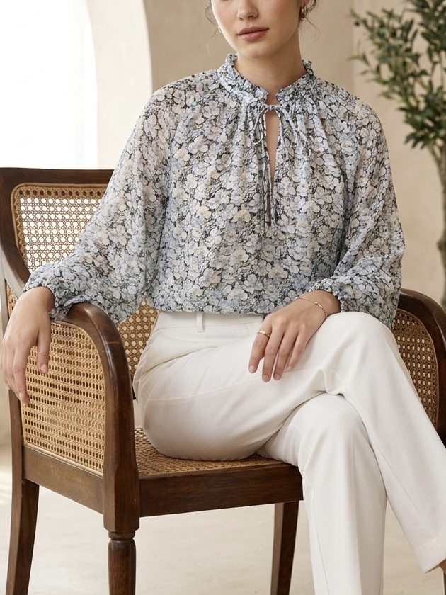 شومیز/بلوز مجلسی کرپ حریر زنانه وارداتی برند H&M