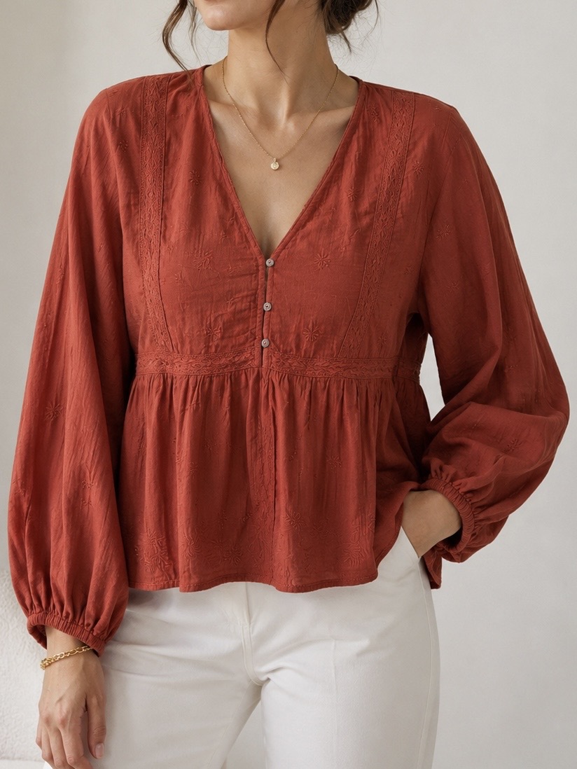 شومیز/ بلوز زنانه هندی برند LUCKY BRAND