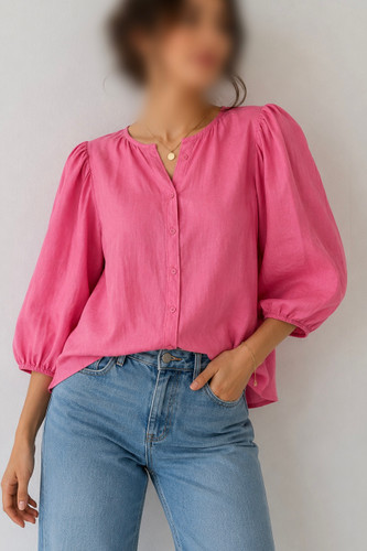 شومیز لینن دخترانه وارداتی برند H&M