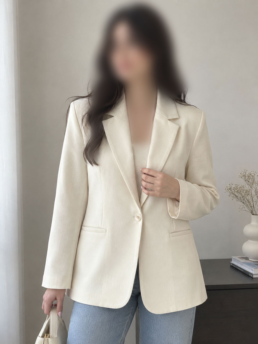 کت سفید آستردار زنانه وارداتی برند Zizzi